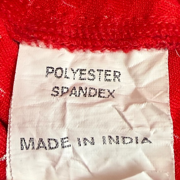 eShakti Red White Diamond Print Sleeveless Midi Dress, Stretch Knit, Women's 3X - Picture 8 of 8